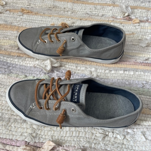 Women’s Sperry Top-Sider Gray Cloth Pier View Slip On Shoes - Picture 6 of 8